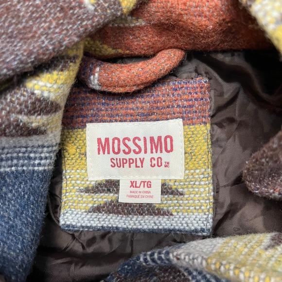 Mossimo Supply Co Jacket Womens XL Multicolor Aztec Southwestern Hooded Belted - Picture 5 of 8